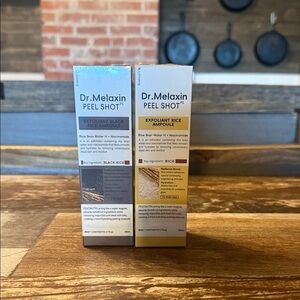 Dr. Melaxin Peel Shot Exfoliant Ampoule Duo — White & Beige Accents